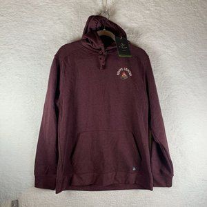 Alpine Design Hoodie Men's Medium Bordeaux Heather Cotton‎ Graphic Fleece 7106